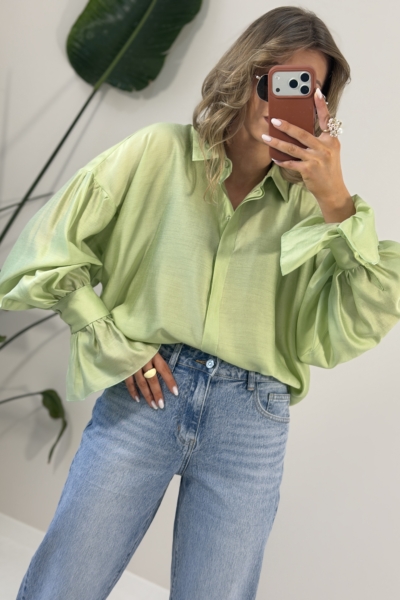 Koszula TENCEL - pistacja